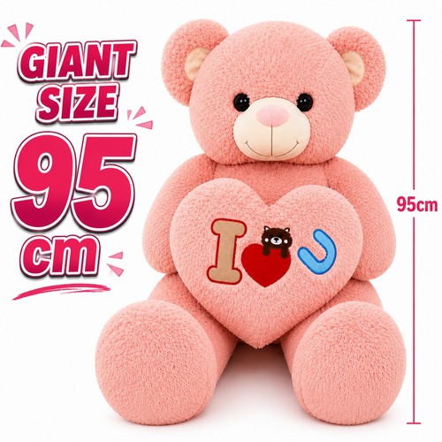 95cm giant pink teddy bear - 95cm,