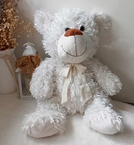 Cute big white plush - cute,