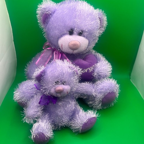 Paws purple teddy bear - big, +
